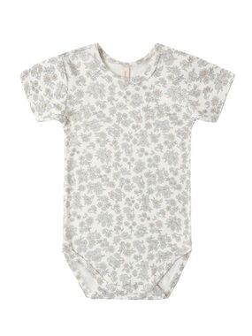 Quincy Mae Blue Floral Onesie
